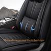 Minimalist Fixed Lumbar Support Car Seat Cover – Single Front Seat, Premium Wear-Resistant PU Leather, Universal Fit
