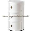 Compact Modern Round Bedside Table with Multifunctional Storage