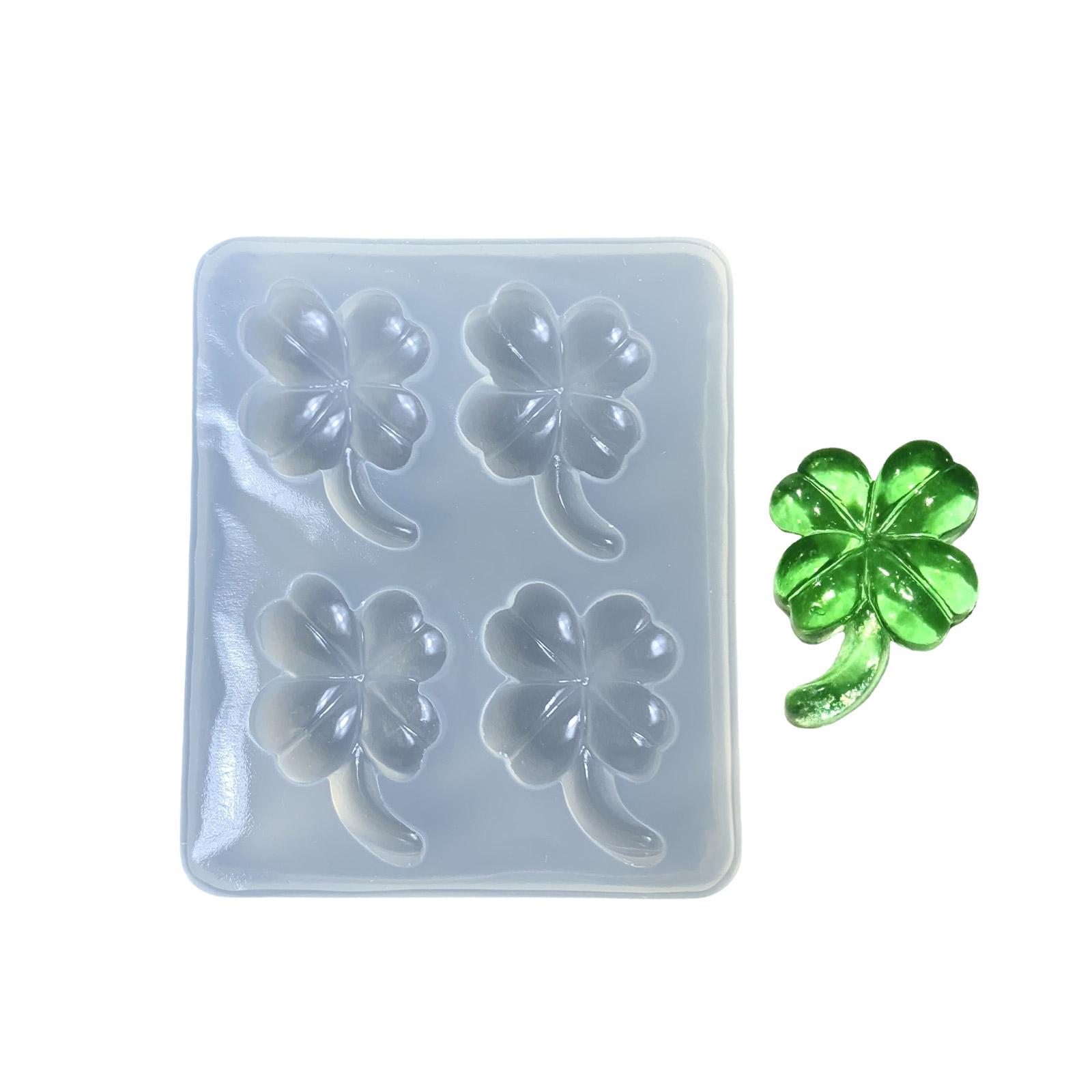 

Food Grade Silicone Clover Mold For Epoxy Resin Jewelry Making Crafting Accessory Decorations Beginner Friendly Reusable Storage Friendly