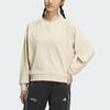 Adidas Rco Graphic Sweatshirt Logo Sports Casual Crewneck Women Sweatshirt Rock Sand Dust IP7088