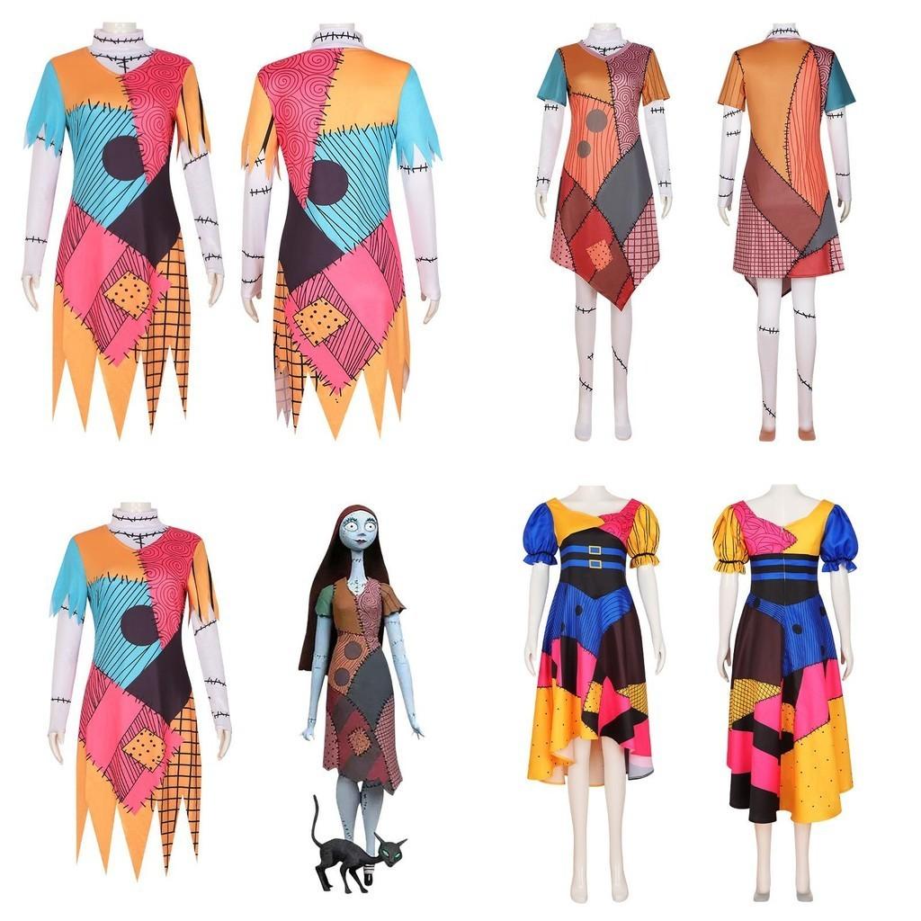 Sally Skellington Women's Nightmare Before Christmas Costume Dress For Cosplay Fans