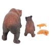 4Pcs Brown Bear Model Set PVC Lifelike Bear Figure Animal Life Cycle Model Set for Education