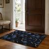 Abstract Hexagon Pattern Floor Mat Soft Flannel Absorbent Mat Non-Slip Rug Home Bedroom Bathroom