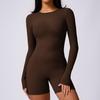 "Women's Quick-Dry Nude Hip-Lift & Back-Enhancing Yoga Jumpsuit - Slimming Fitness & Tight Fit"