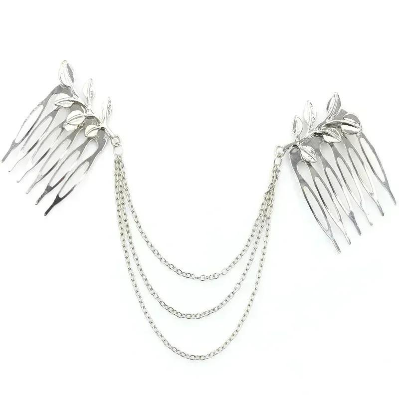 

Creative Fashion Jewelry Tassel Leaf Comb Cuff Chain Hair Clip Headwear Ladies Headband Jewelry Accessories Creative Gifts b