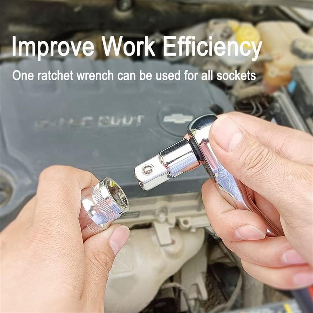 6 Piece Socket Adapter Reducer Set 1 4 3 8 1 2