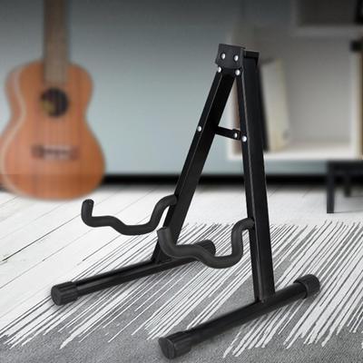 Soporte para guitarra eléctrica con estructura en A y brazos acolchados, ligero, resistente, portátil y estable.