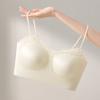 New Seamless Satin Lace Beautiful Back Suspender Underwear Women's Thin Shoulder Straps with Small Breasts Gathering Comfortable Vest Bra