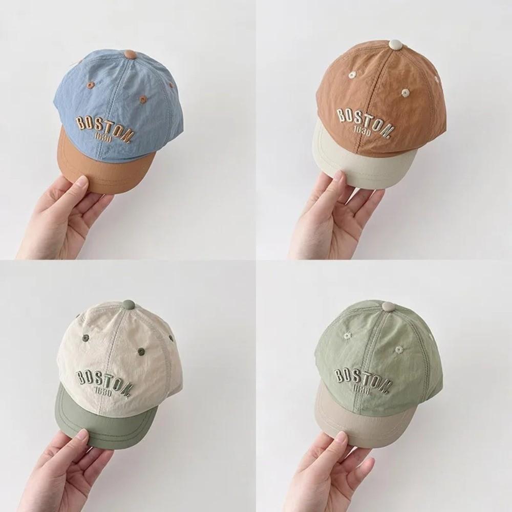 Letter Embroidered Duck Tongue Cap Quick Drying Baseball Cap Retro Summer Hat 6-36Month Kids