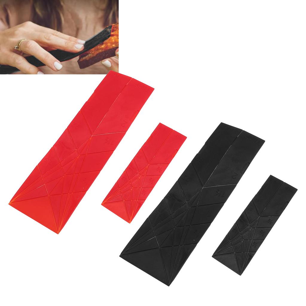 2pcs Large and Small Flat 3 in 1 Measuring Spoons Folds Flat Kitchen Utensils Scoop for Cook Baking