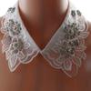 Party Women Leaves Hollow Flower Rhinestone Lace Shirts Collars Fake Collar Fake Neckline