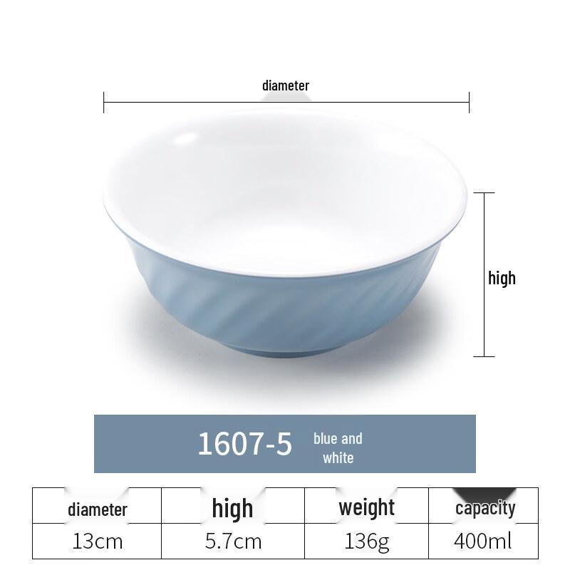 

Yi Pan Nordic Style Melamine Deep Bowls - 5 Pack
