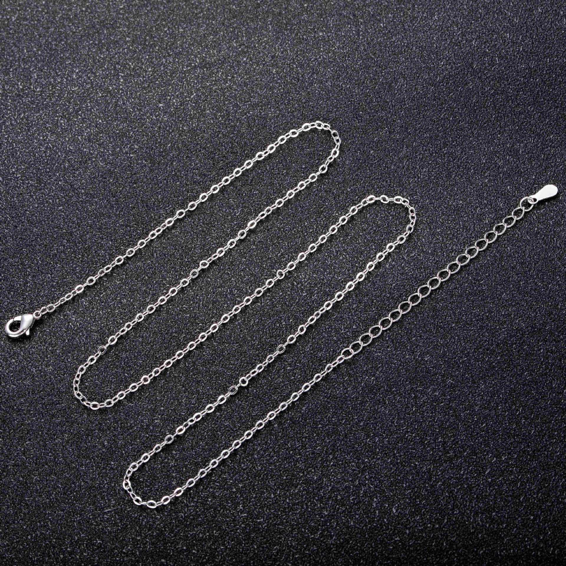 

Ожерелье с вращающимся кулоном в форме сердца из муассанита Love - корейский дизайн весом в один карат 0-word chain 40+5