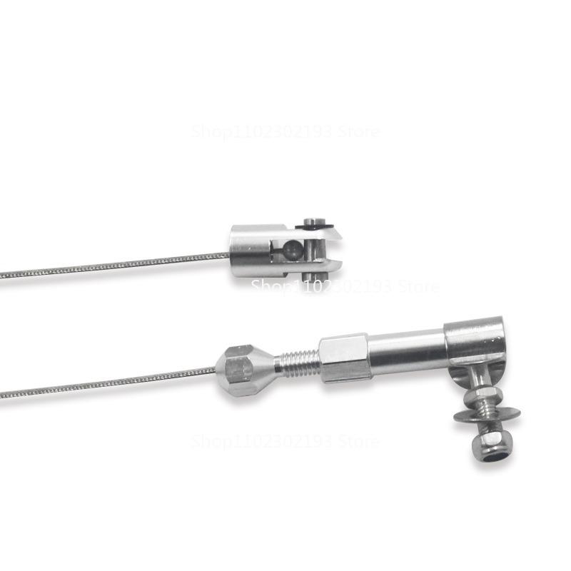 24" 36" Car Universal Braided Throttle Cable Kit Swap Fuel Line Kit Stainless Steel Gas Cable