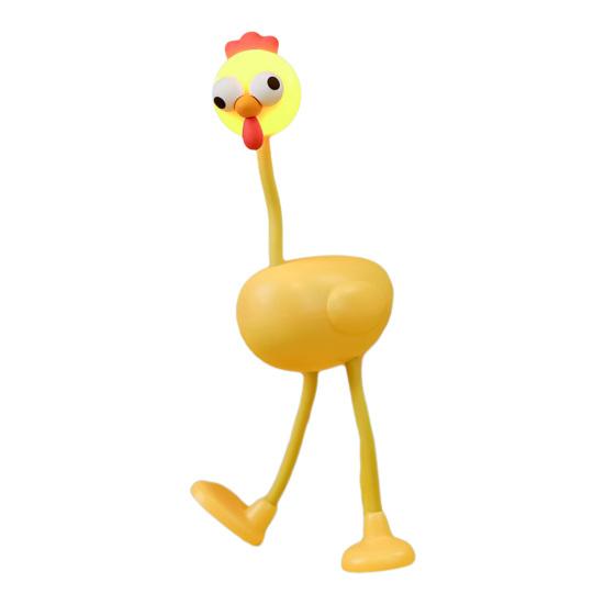 

Funny Chicken Night Light Flexible LED Desk Light with Bendable Neck And Movable Limbs Portable Bedside Lamp for Sleep Reading And Lighting жёлтый