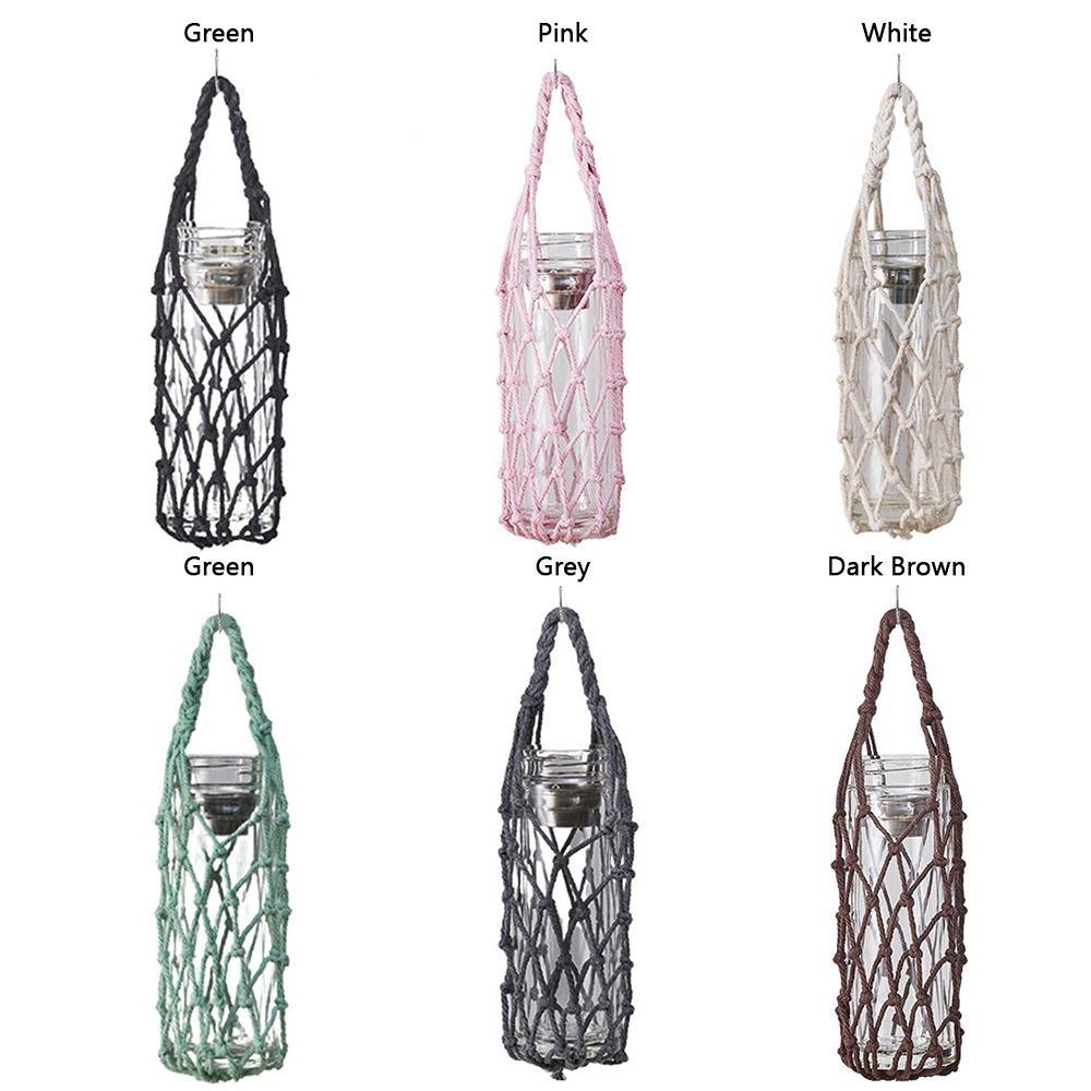 Weave Water Bottle Cover Manual Pouch Visible Bag Useful Cup Sleeve  For Sport Camping Accessories