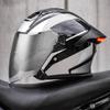 Smart LED Tail Light Motorcycle Helmet 3/4 Open Face ABS Full Protection Universal Fit Men Women