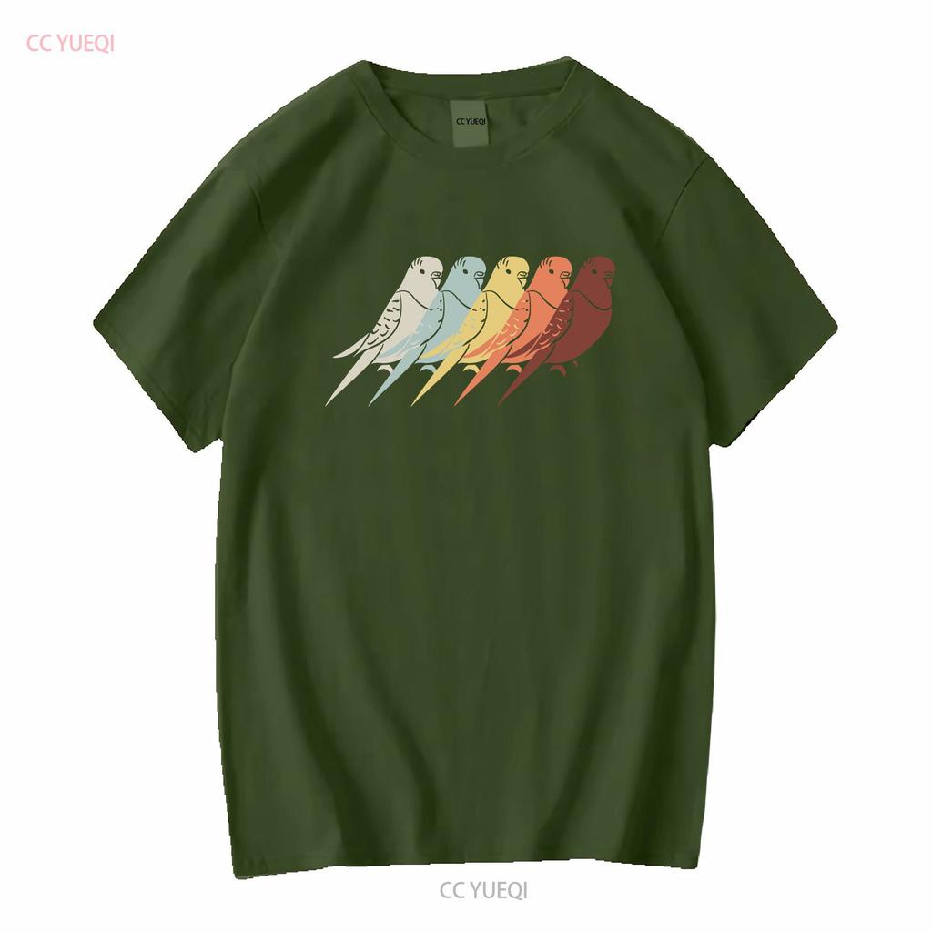 Vintage Budgie T Shirt For Unisex Unisex and Kids Budgerigar Bird Parrot Pet Animal Birds Lover Vintage Washed Stylish Slightly