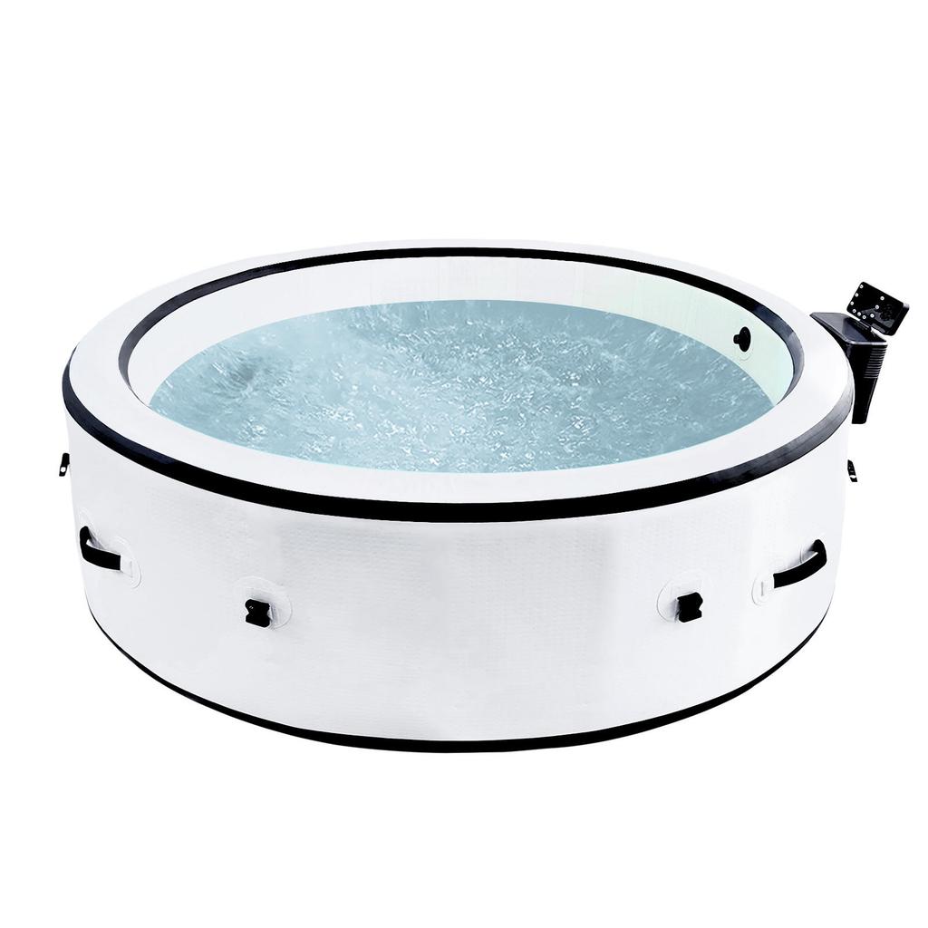 DE Große Größe Runde Whirlpool Großhandel Innen Tragbar Luftblasenmassage Faulenzer-Spa Außen Aufblasbarer Whirlpool für 2 4 6 Personen