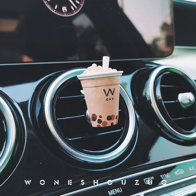 

Creative Hand-Painted Internet Sensation Milk Tea Aromatherapy Fragrant Stone Air Outlet Clip Car Fragrance Milk Tea Girl Buy Buy Buy Buy Pearl milk tea