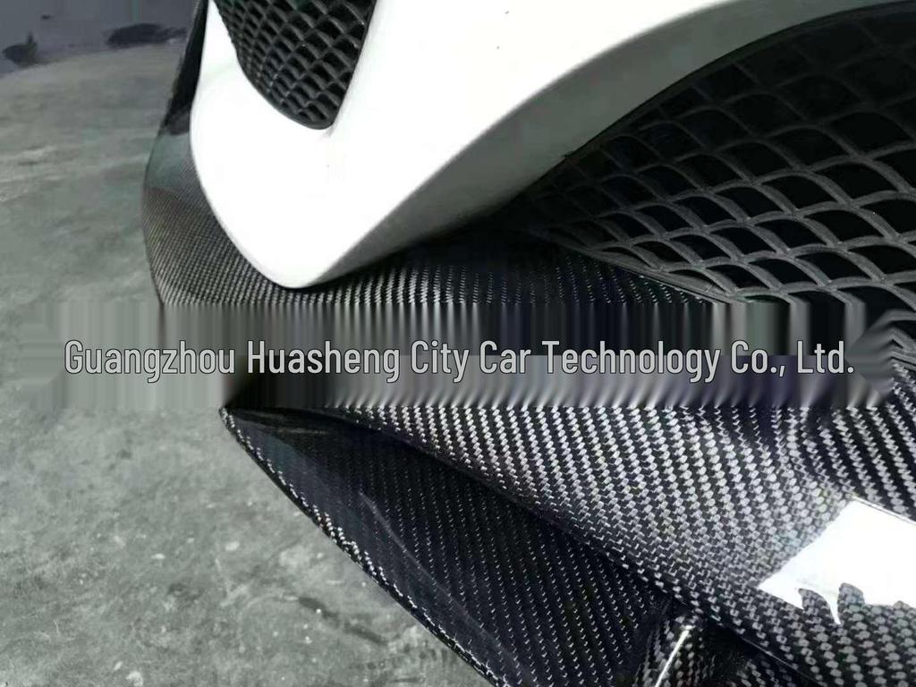 Carbon Fiber Sport Front Lip for 14-21 Mercedes-Benz C-Class W205 Pre-Facelift, Brabus Style Double Layer