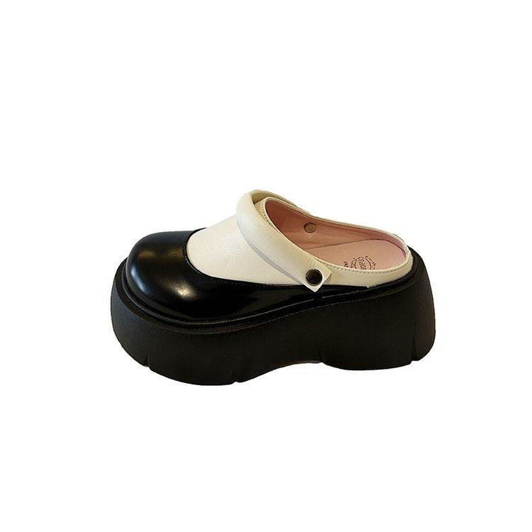 

[Youshilai] High-end bag head thick-soled slippers women s 2025 spring new fashion versatile cool slippers 39