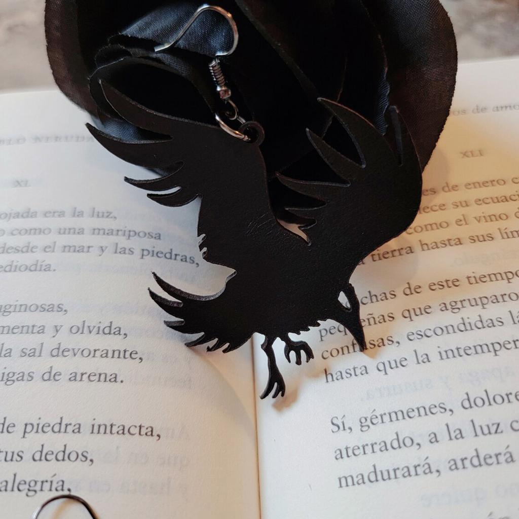 Gothic Crow Earrings Simple Earrings Ear Jewelry Drop Earring Acrylic Material