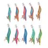 Squid Jig Fishing Baits with 3D Lifelike Eyes Outdoor Luminous Tail Saltwater Shrimp Lures2.5#