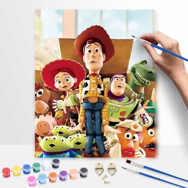 Disney Toy Story digital oil painting diy handpainted coloring painting home decoration,canvas wall art decor for living room bedroom