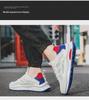 Men's Breathable Mesh Dad Sneakers - Thick-Soled, All-Match Casual White Running Shoes