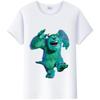 Kawaii Disney Monsters, Inc. Women T-Shirt White Female TShirt Short Sleeve Tops James -P- Sullivan Funny Mr.Q Graphic Men Tees