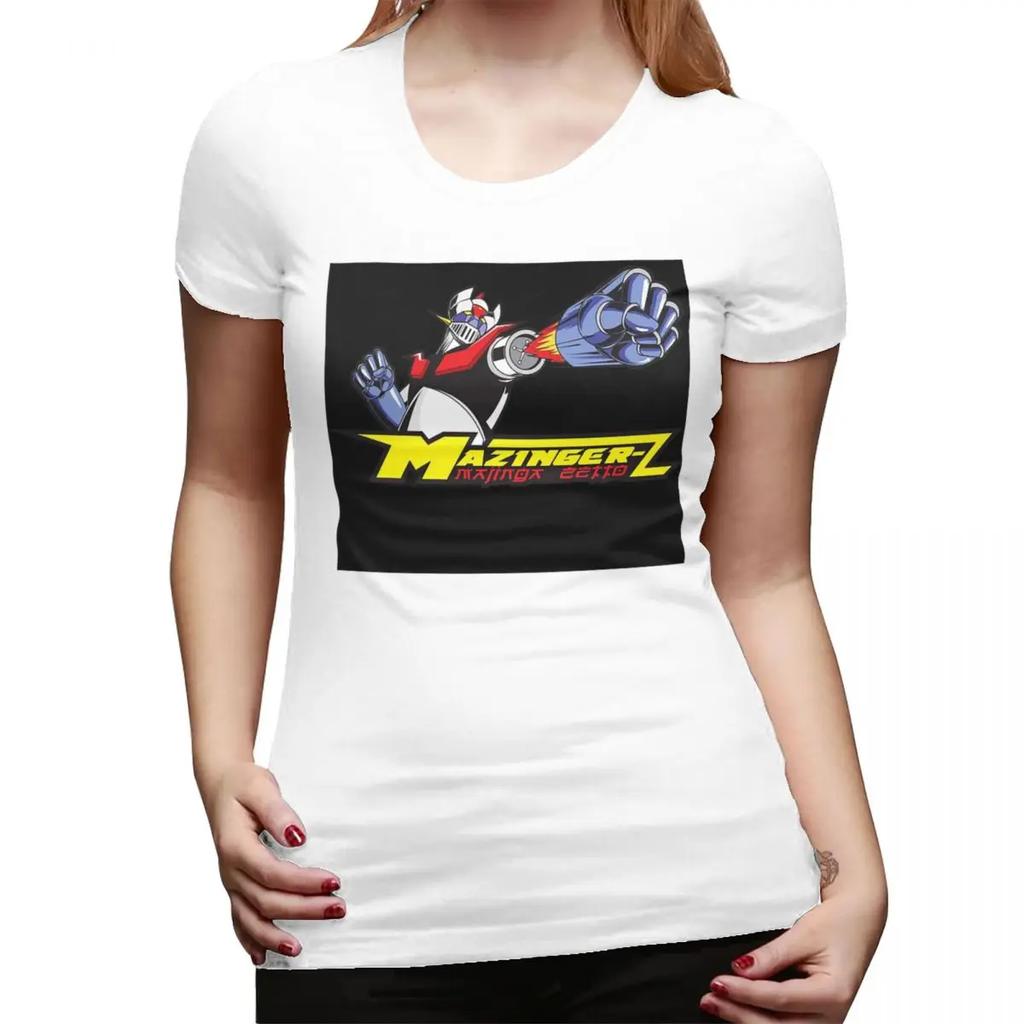 Mazinger Z Goldorak Actarus Grendizer Mask TShirt for Women ONeck Streetwear T Shirts Womens Short Sleeve Summer Clothes Tops