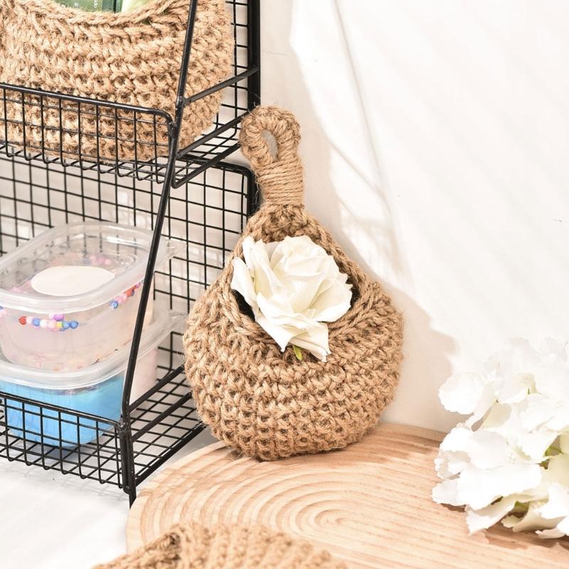 Cesto a Rete da Appendere Salvaspazio Organizzatori da Parete per Frutta Verdura Piante Contenitore per la Casa