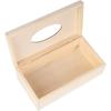 Boîte à Mouchoirs - Creative Deco - Rectangulaire - Bois Naturel - 25,5 x 13,5 x 9 cm - Bureau/Salle de Bain