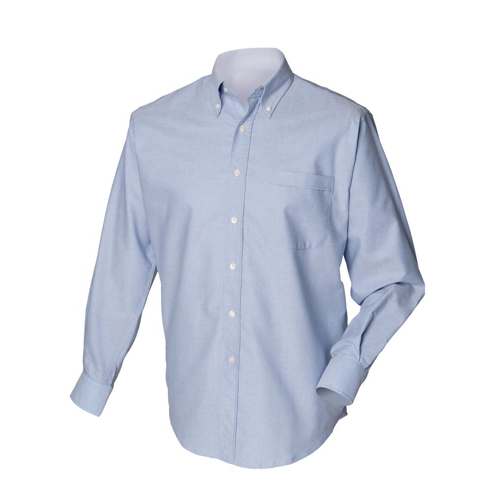 Henbury Mens Long Sleeve Classic Oxford Work Shirt