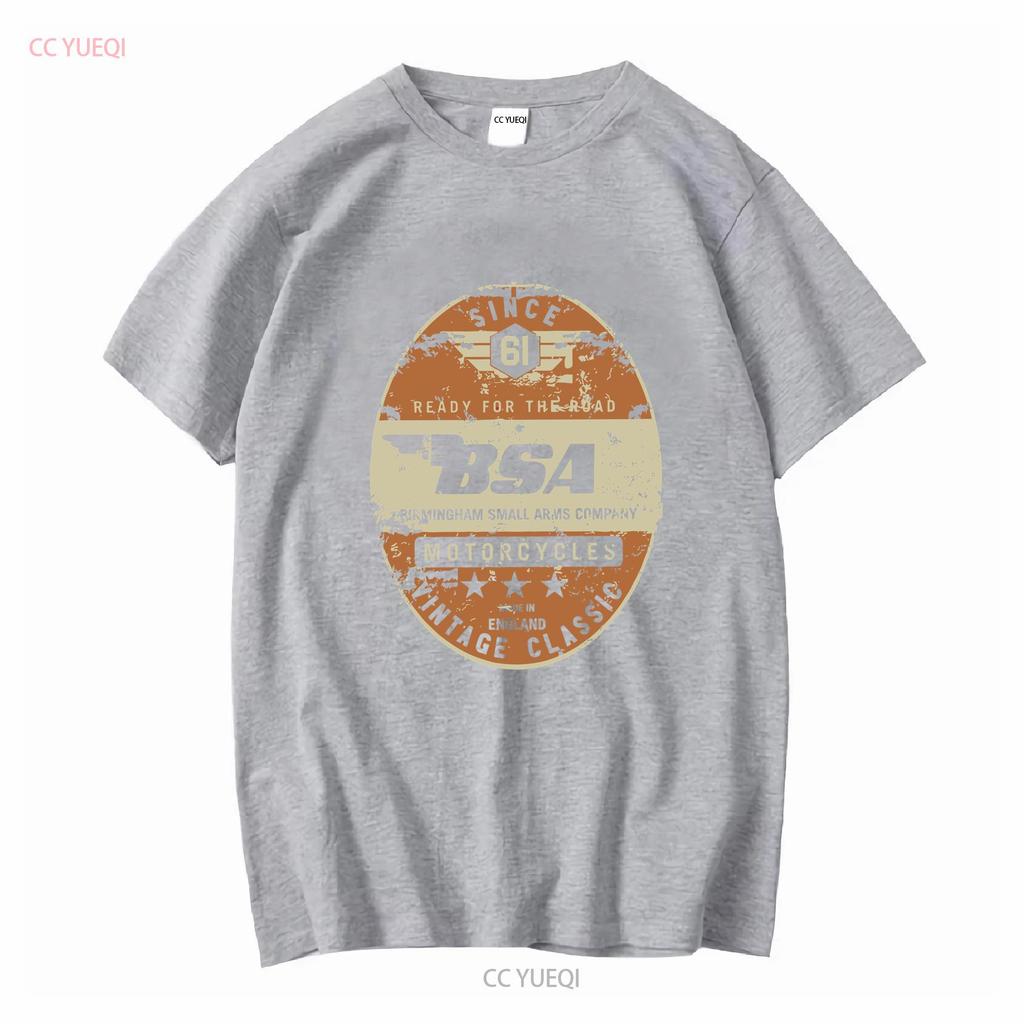 Licensed B S A Motorcycles Birmingham Small Arms Co BIG TALL 3XL 5XL T Shirt long or short sleeves vintage Washed homme
