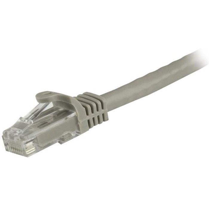 STARTECH Câble Ethernet Cat 6 1,5 m - 100% Cuivre - Gris