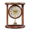 Retro Table Clock Wooden Desk Watch Decorative Luxury Desktop Pendulum Clocks Aesthetic Silent Tabletop Watches Table Decoration