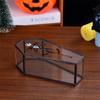 Gothic Black Glass Jewelry Box Coffin Trinket Holder Small Display Case Gift Boxes Decorative Storage Box Halloween Candy Box