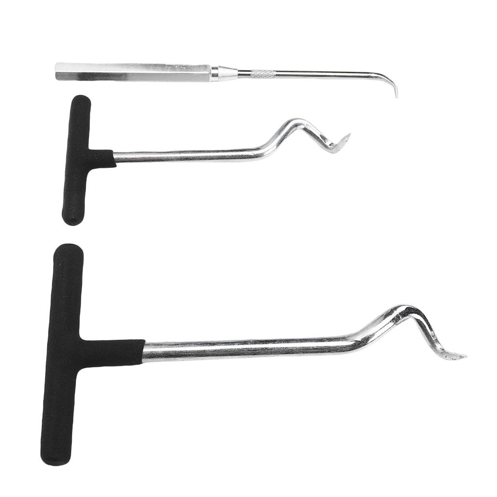 3 Pcs Heavy Duty O Ring Rubber Seal Puller Pick Tool Set Metal Universal Fit Oil Seal Puller for