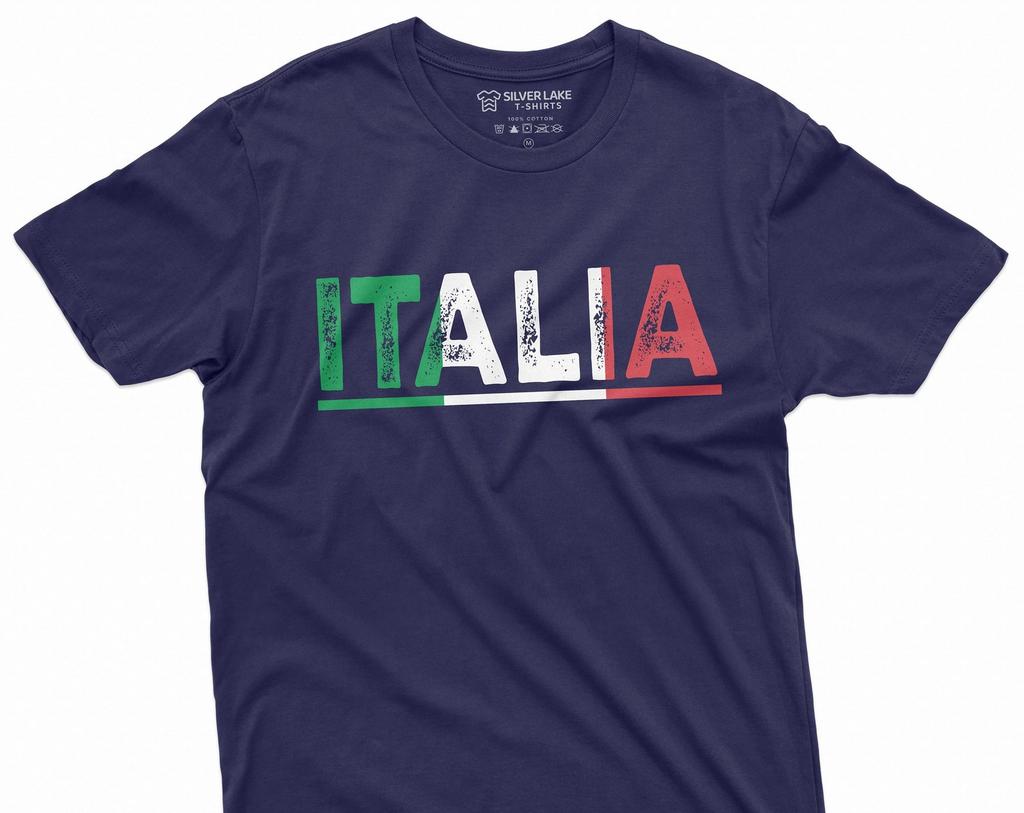 Italia T-Shirt Italien Flagge Wappen Tee Shirt Repubblica Italiana Italienisches Erbe Nationalfeiertag Unabhängigkeit Tee | Geschenke für Papa Mama