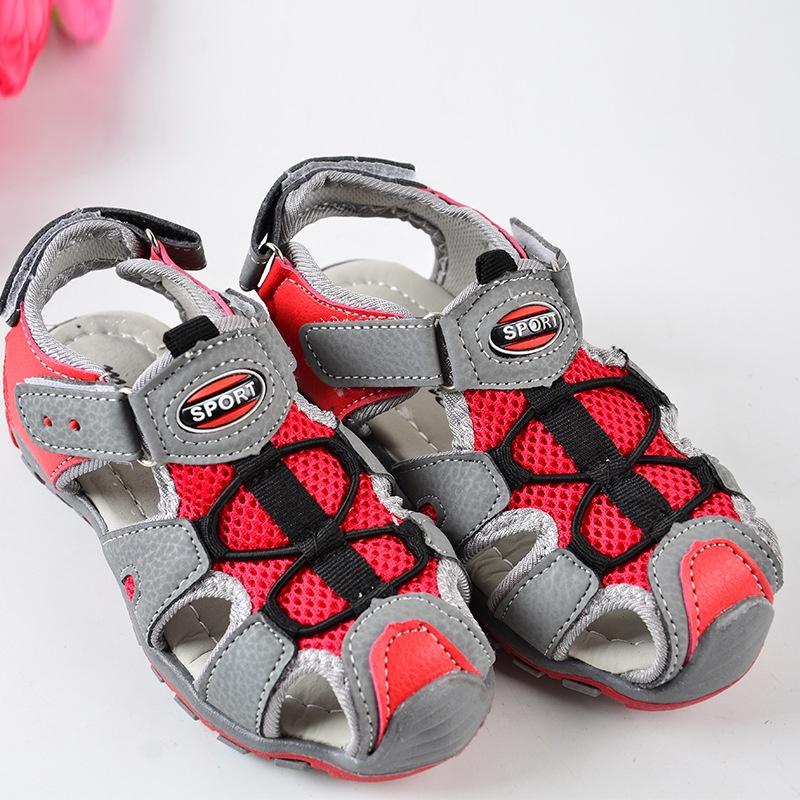 

High-quality Toddler Summer Beach Sandals With Closed Toe For Boys And Girls EU29 красный