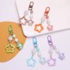 Sweet Gradient Pentagram Star Pendant Keychains Car Keyring Backpack Decoration