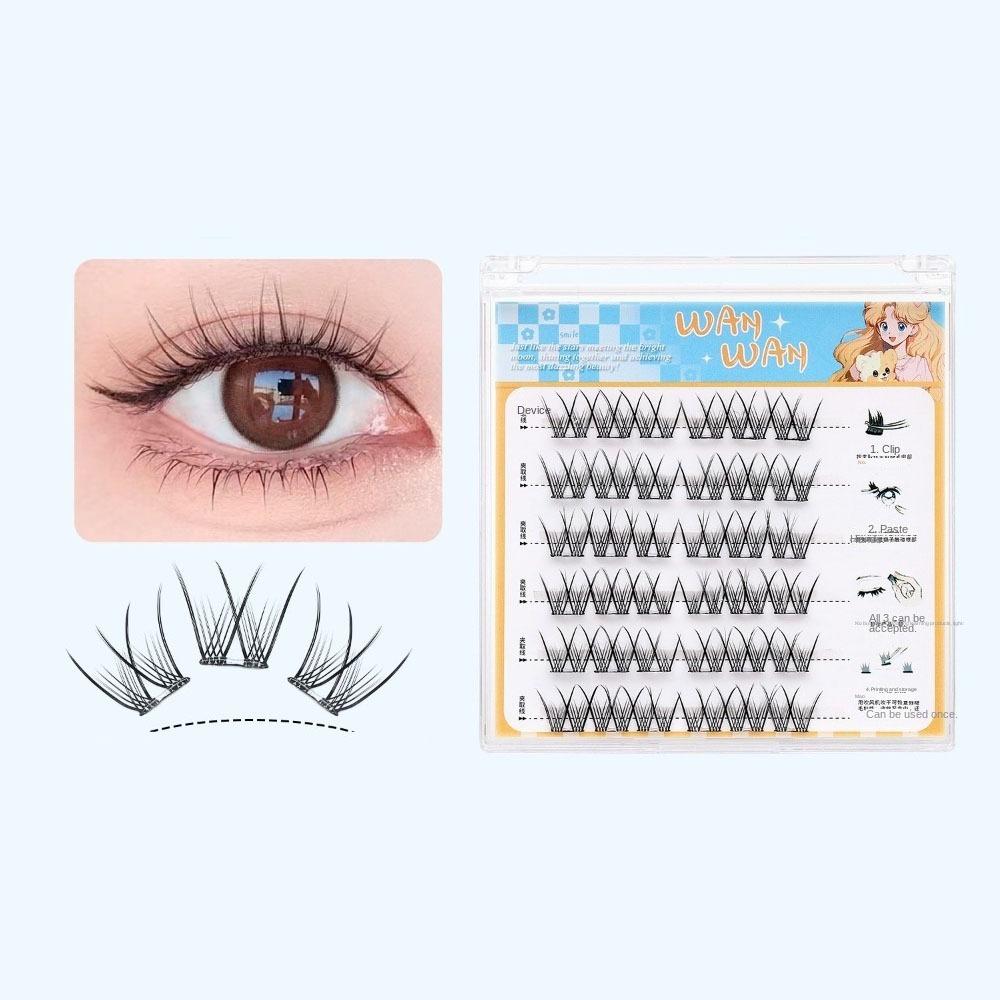 Makeup Adhesive False Eyelashes DIY Glue Free Fake Lashes Self-adhesive Lash Clusters  Makeup Tool