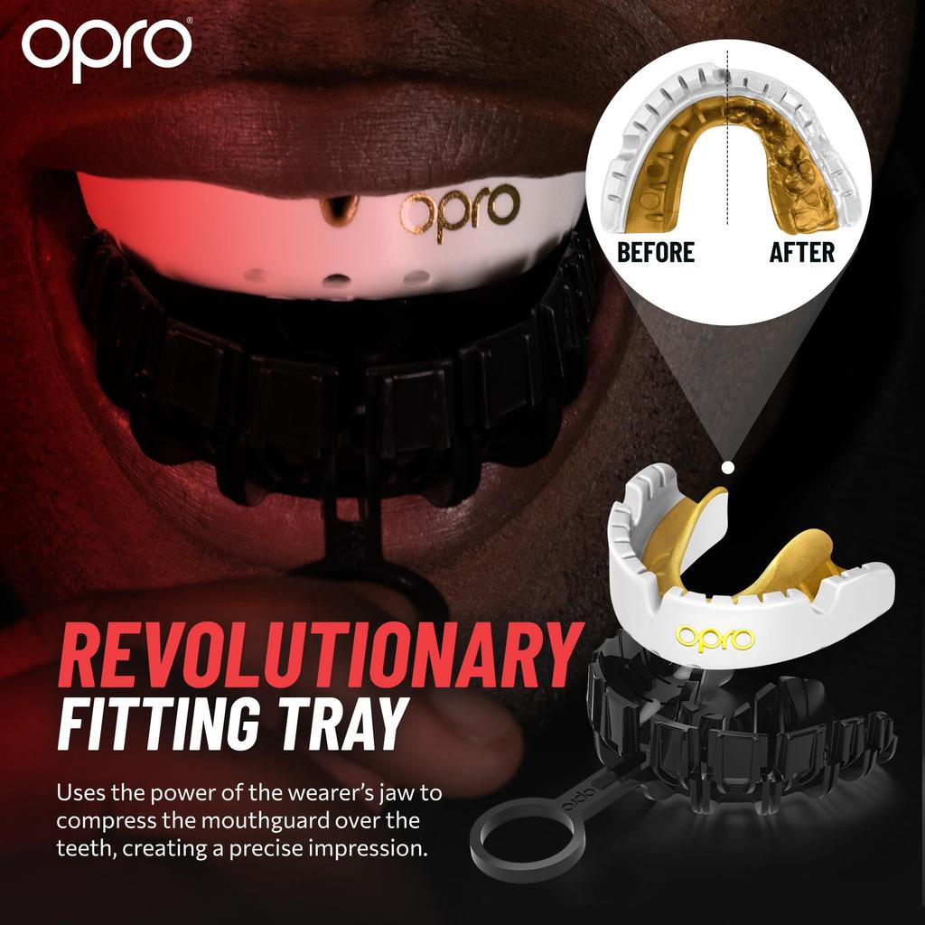 Protège-dents Niveau Or OPRO Protège-bouche de Sport ORTHODONTIE/Transparent