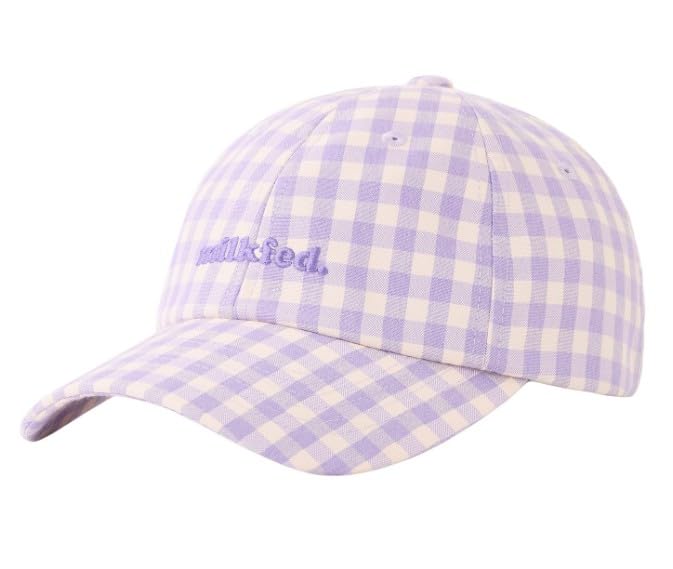

КЕПКА С ЛОГОТИПОМ В КЛЕТКУ для женщин LtPURPLE [Milkfed],