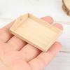 1:12 Dollhouse Miniature Wooden Plate Simulation Tray Model For Doll House Decor