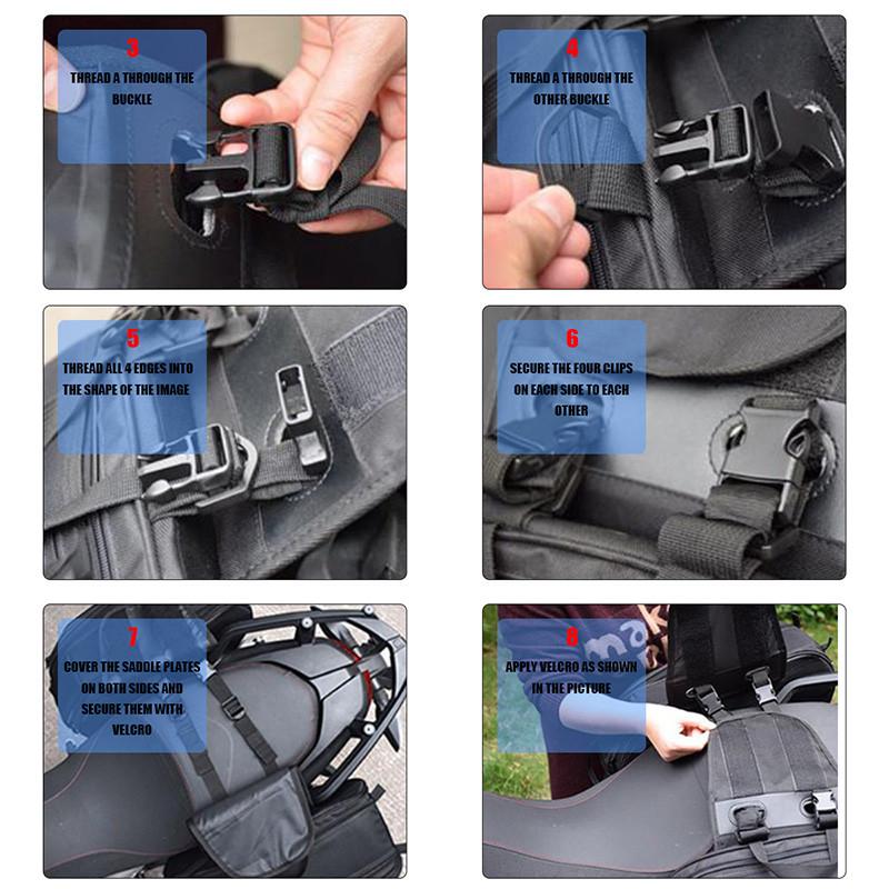 2ks Brašna na motorku Univerzální Brašny na motocykly Brašny na Tašky na sedla Boční úložná vidlice Cestovní pouzdro Box 36-58L