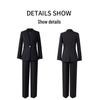 Women's Red Classic Fashion Suit Set - Elegant Blazer for Formal and Workplace Wear