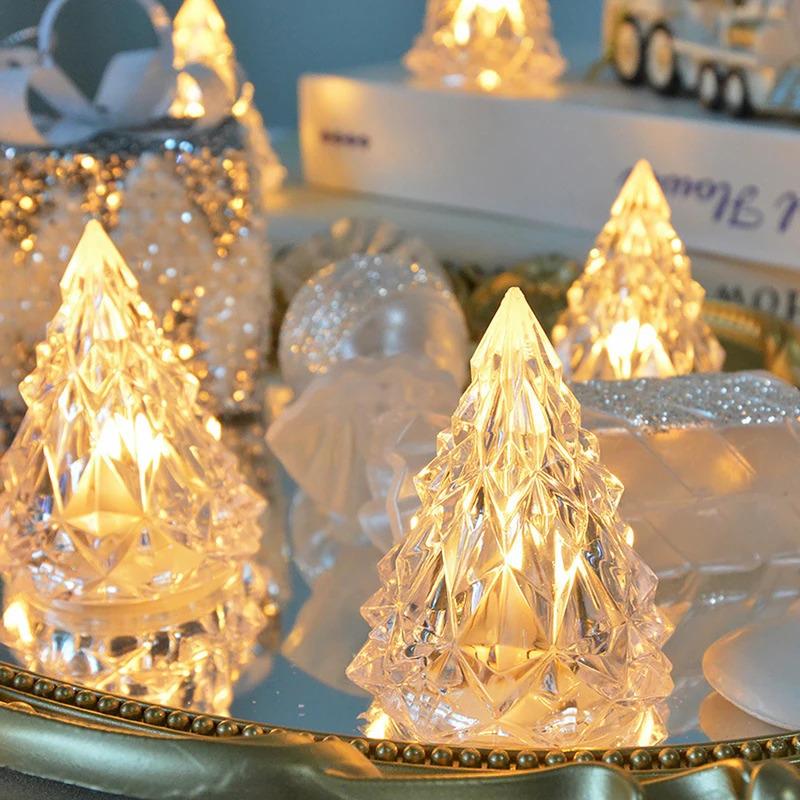 Outdoor Flameless LED Candle Light Halloween Wedding Christmas Decoration Creative Iceberg Light Wishing LED Light Warm White